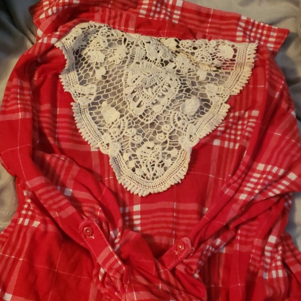 rue 21 button up flannel - Picture 3 of 3